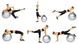 Фитбол Мяч для фитнеса (фитбол) 75 см Rising Anti Burst Gym Ball