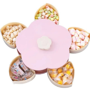 Вращающаяся складна конфетница Flower Candy Box для конфет и фруктов Фруктов