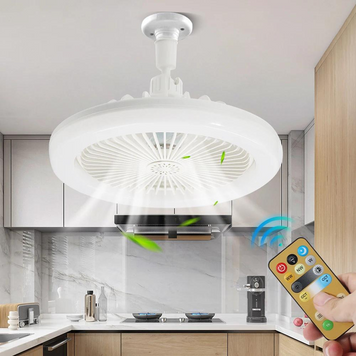 Лампа - вентилятор у патрон+пульт LED Multi-Function Fan Light E27