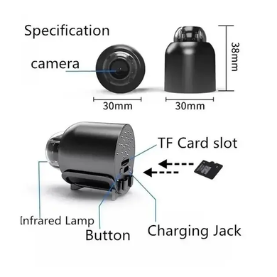 Портативна камера з нічною зйомкою 1080P, X5 Mini / Міні Wi-Fi камера з віддаленим доступом