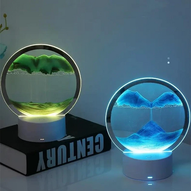 Настільна LED лампа нічник Пісочний годинник 3D