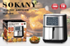 Воздушная аэрофритюрница Sokany SK-ZG-8048 1700 Вт 7л сенсорная фритюрница безмасляная, Серебрянный