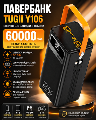 Павербанк TUGIL-Y106 60000 mAh 22.5W
