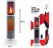 Колонный тепловентилятор Carruzzo q20k 2000 Вт с имитацией камина с пультом ДУ