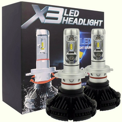 Автолампи HeadLight X3 H11 LED (6000Lm 6000K та світлофілтр на 3000К, 8000K)