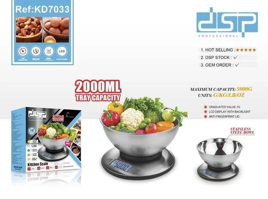 Ваги кухонні з металевою чашею DSP KD-7033
