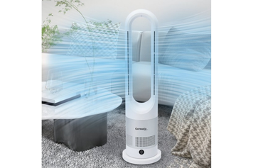 Підлоговий кулер/вентилятор Germatic БЕЗЛОПОСТНИЙ (AM-030JR) (Зима-літо, LED, 1200W, сенсор, пульт ДК, автоповорот 80 &deg;)