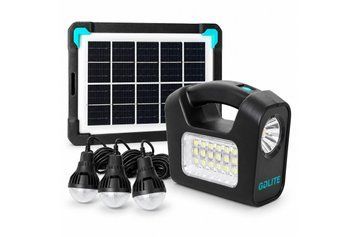 Ліхтар LED GDLITE (GD-3PRO) (Сон. панель 5V/4W; акум-LiFePO4 3,2V/5Ah; 3 лампи LED)