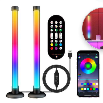 Світлодіодні RGB панелі 2шт з APP Smart та пультом 24см Чорний