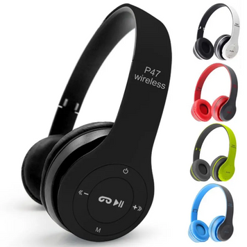 Бездротові білі Навушники Wireless P-47 Bluetooth + MicroSD + FM Радіо