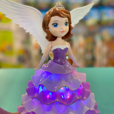 Танцююча лялька-нічник принцеса, що обертається Dancing Angel Ice Princess