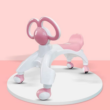 Ходунки - беговел чотириколісний з вушками-ручками BABY WALKER Smile каталка для малюків Рожевий