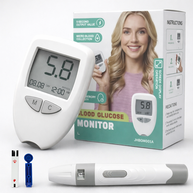 Глюкометр Blood Glucose Meter с тест-полоски и ланцетами Model3 JHBGM001A