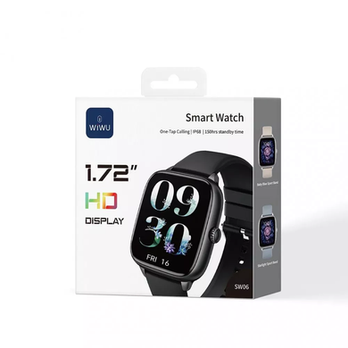 Годинник Wiwu SW06 Smart watch &mdash; Black, Silver