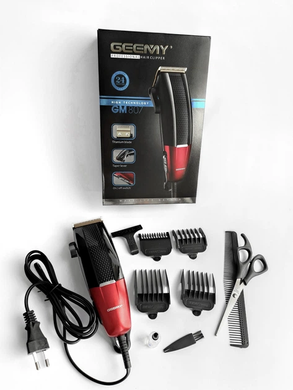 Професійна машинка для стрижки волосся Gemei GM-807 + 4 насадки