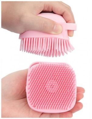 Силіконова масажна мочалка щітка з дозатором Silicone Massage Bath Brush