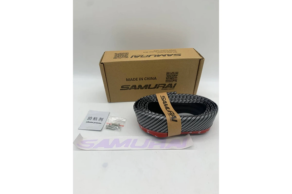 Молдинг на передній бампер універсальний Губа SAMURAI CARBON
