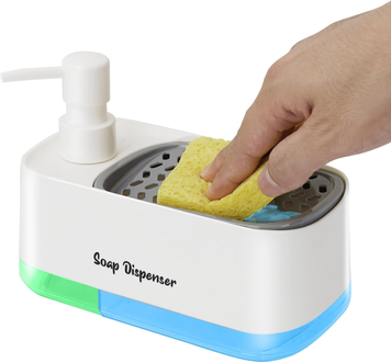 Дозатор рідкого мила Dish Soap Dispenser для миючого засобу з губкою