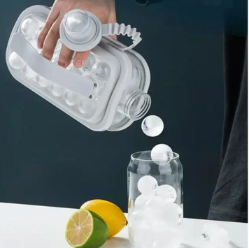 Силіконова форма для льоду ICE CUBE TRAY ∙ Складана пляшка &ndash; льодниця на 17 кульок