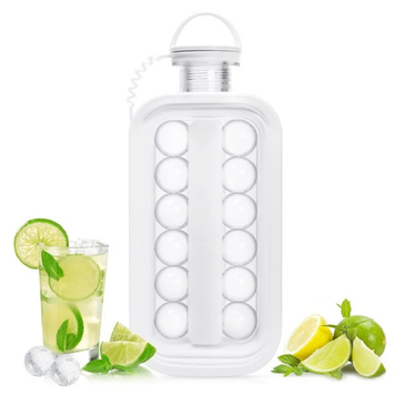 Силіконова форма для льоду ICE CUBE TRAY ∙ Складана пляшка &ndash; льодниця на 17 кульок