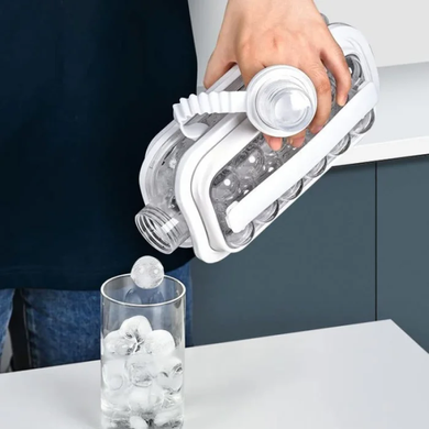 иликоновая форма для льда ICE CUBE TRAY ∙ Складная бутылка &ndash; ледница на 17 шариков