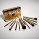 Профессиональный набор кистей для макияжа Kylie Jenner Make-up brush Gold set 12 шт