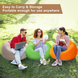 Надувное кресло-пуф Inflatable Sofa / Надувное кресло-мешок 110&times;110&times;85 см Оранжевый, бежевый, Синий, Черно-белый, зеленый Красный