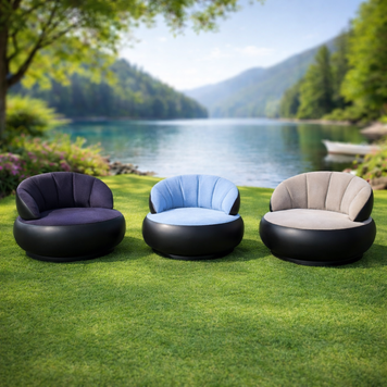 Надувное кресло AIR SOFA / Надувное велюровое кресло 80&times;80&times;67см