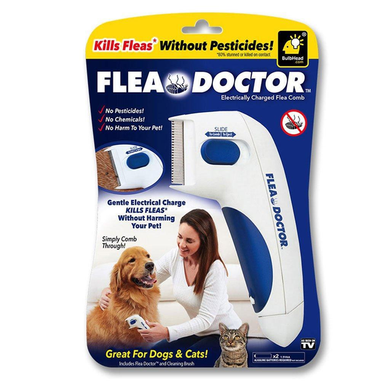 Электрическая щетка для животных Flea Doctor с функцией уничтожения блох