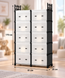 Комод детский пластиковый WFB006S 81x29x170 см / Широкий сборный шкаф-органайзер на 10 ящиков с верхней полкой / Шкаф-стеллаж
