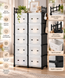 Комод детский пластиковый WFB006S 81x29x170 см / Широкий сборный шкаф-органайзер на 10 ящиков с верхней полкой / Шкаф-стеллаж