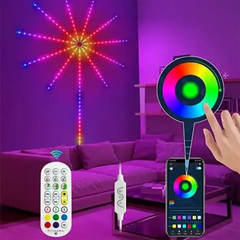 Світлодіодна RGB стрічка Феєрверк з пультом та Bluetooth від USB, 5V 213 LED