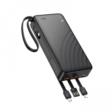 Power Bank 20000 mAh | Hoco J146A with four cables &mdash; Black
