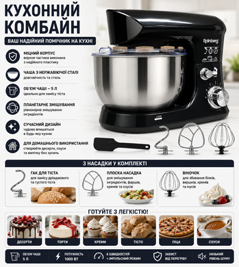 Кухонний комбайн Rainberg RB-8083 3200Вт