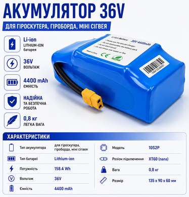 Аккумулятор Original Pro на гироскутер гироборд 36v 4.4Ah Li-ion