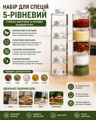 Набор Для Специй Spice Tower Carousel С 6 Сосудов Специалист