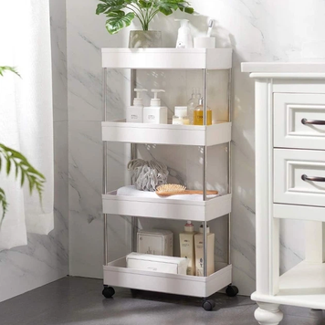 Напольная полка-органайзер Bathroom Rack для ванной и кухни, 4 яруса