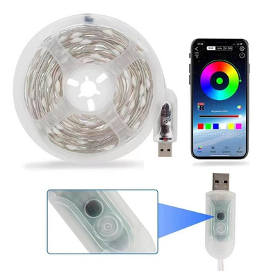 Светодиодная лента 10m Biom RGB 3939BT водонепроницаемая, реакция на звук, управление телефоном + Пульт