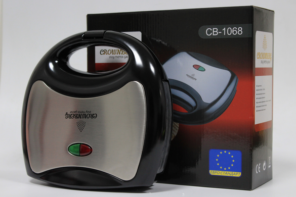 Мультимейкер Crownberg CB-1068 750 Вт: гриль, Чорна
