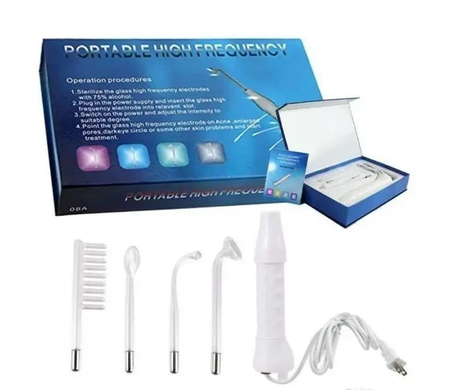 Електричний дарсонваль Portable High Frequency 008A, 4 насадки