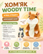 Хом'як-повторюшка, що говорить, Woody Time Brown, М'яка іграшка повторює слова, Іграшка для дітей