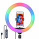 Кільцева LED лампа RGB MJ38 38см 220V 1 крепл.тел USB + пульт