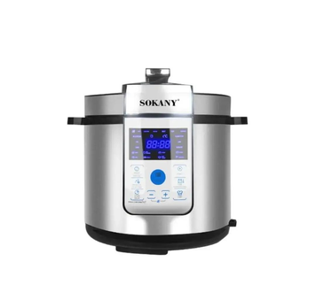 Багатофункціональна мультиварка скороварка Sokany SK-07044 з нержавіючої сталі 6 л 1500 Вт