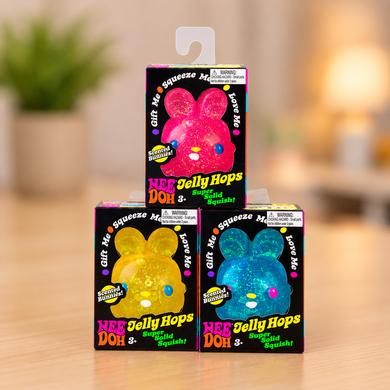 Антистресс NeeDoh Jelly Hops зайчик / Антистресс-игрушка с фруктовым ароматом / Ароматный зайчик-антистресс