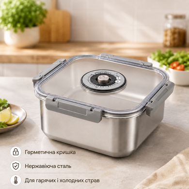 Контейнер из нержавеющей стали для хранения 5000ml AND 20687-16 / Пищевой контейнер с крышкой / Контейнер для продуктов