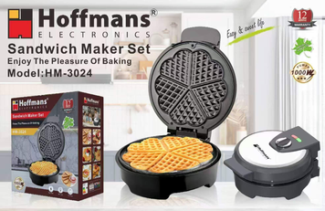 Вафельниця Hoffmans 1000W HM-3024
