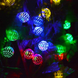 Гірлянда світлодіодна Кулька металева золота, 20 LED, Мультицвет
