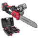 Пила цепная аккумуляторная Chain Saw 12-дюймовая, для обрезки деревьев с 2 акб в комплекте (красная)
