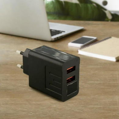Зарядний пристрій 2 usb (A-14) with Digital Display CX QC03