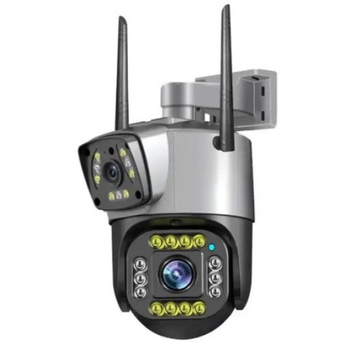 Камера видеонаблюдения V380 V10 4G Wi-Fi 2 объектива 4MP+4MP с удаленным доступом